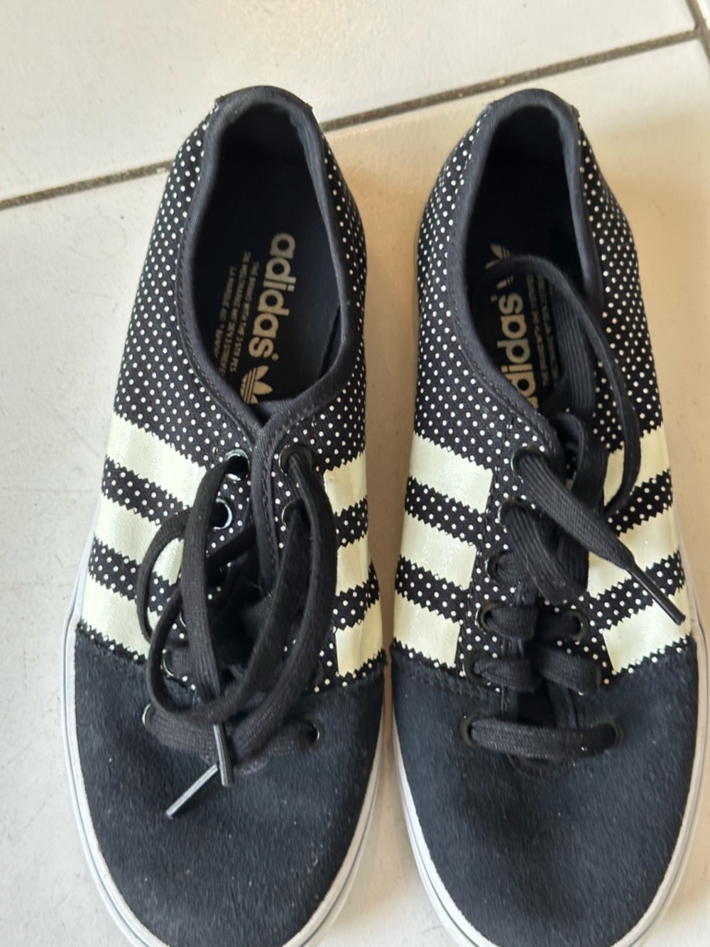 Adidas Adria Lo Polka Dot Off Suede Sneakers